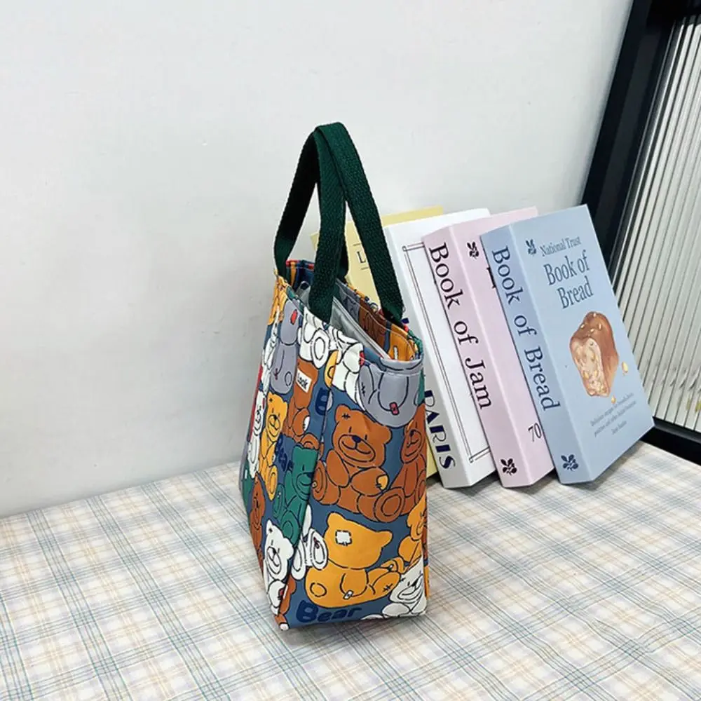 Casual Large Capacity Cartoon Graffiti Handbag Multifunctional Fashion Printed Handbag Denim Fabric Nylon Leisure Handbag Gift