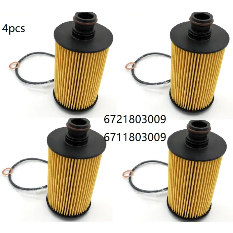 4 Uds filtro de aceite para diésel SSANGYONG ACTYON KORANDO 2,0 e-XDi REXTON 2,0 2,2 Xdi RODIUS MUSSO 6721803009 6711803009