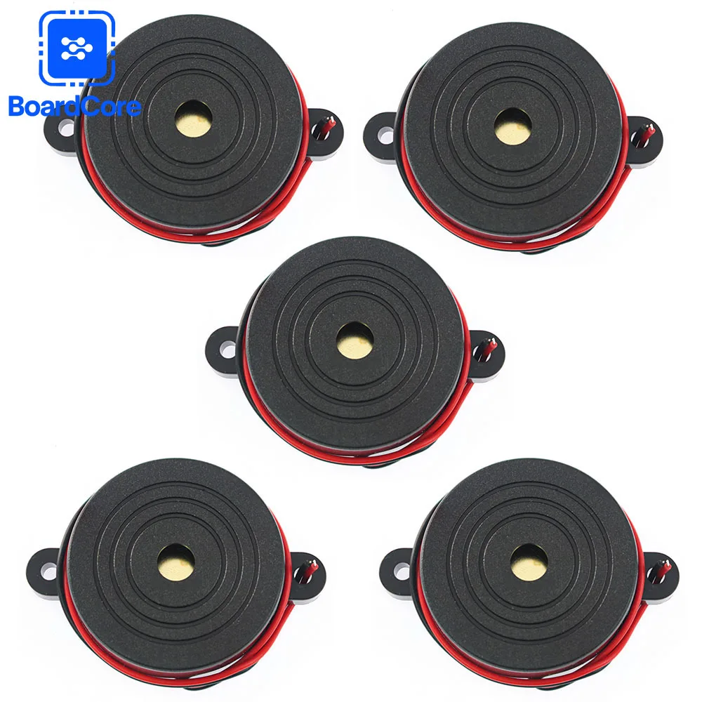 5pcs High Decibel 4216 Piezoelectric Buzzer Continuous Sound 42*16MM Beep Speaker DC 3-24V Alarm Siren Electronic for Arduino