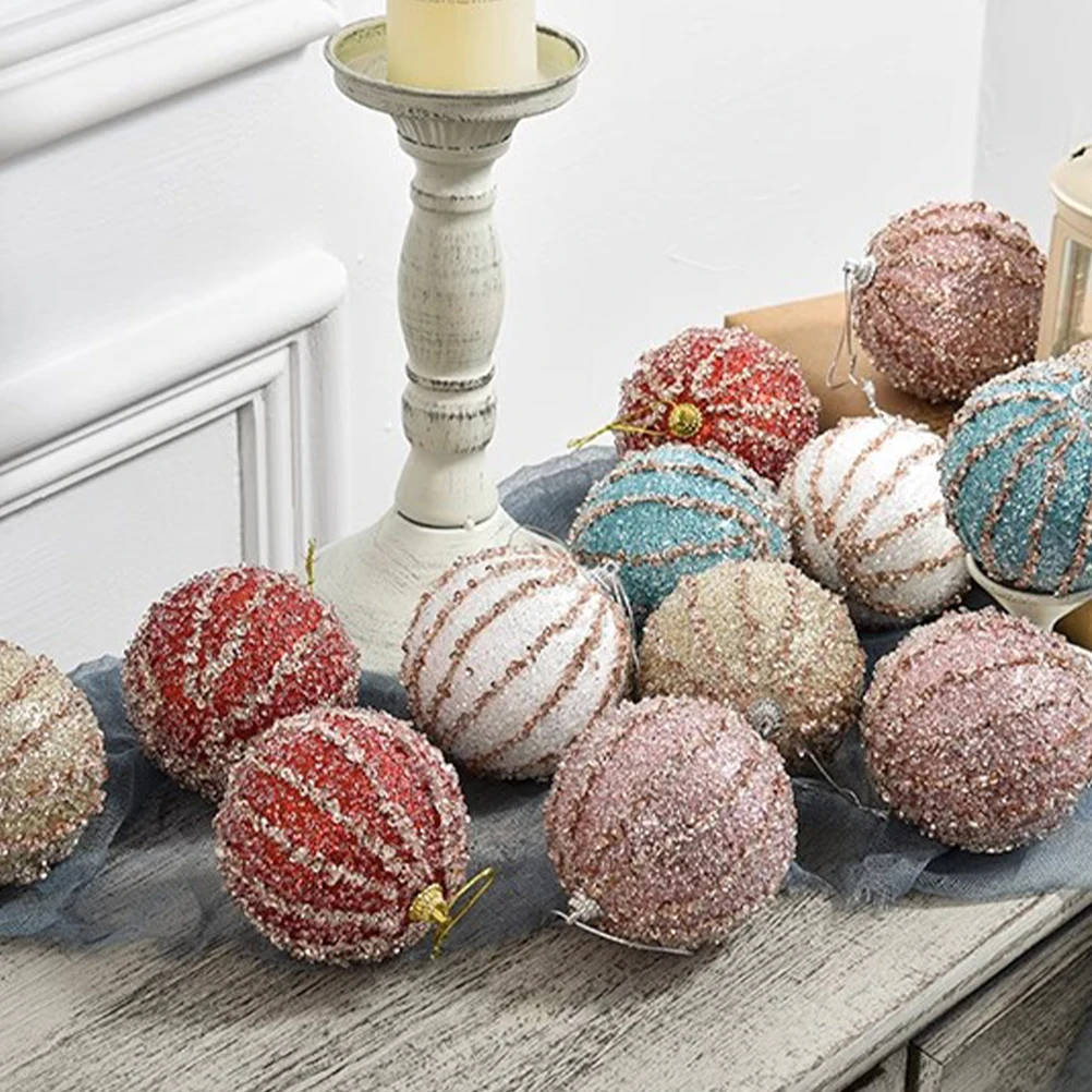 

5 Pcs Christmas Balls Tree naments Hanging Decorations Xmas Tree Pendant DIY Foam Practical Photo Gift Relatives Friends