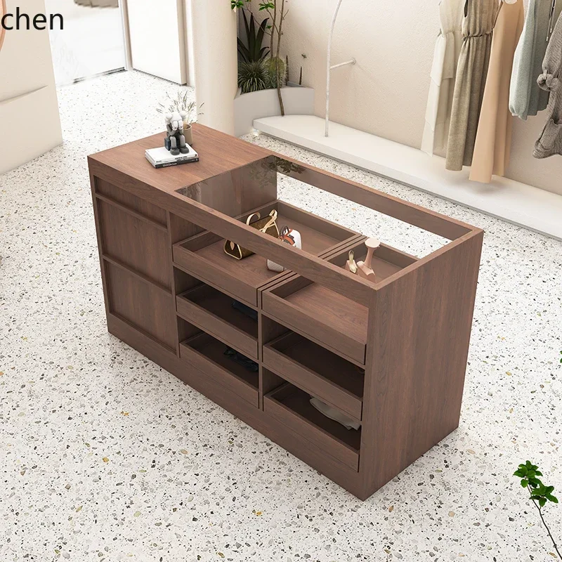 b11-7.1 clothing store Nakajimadai shoe bag jewelry display cabinet cashier bar with glass display side cabinet