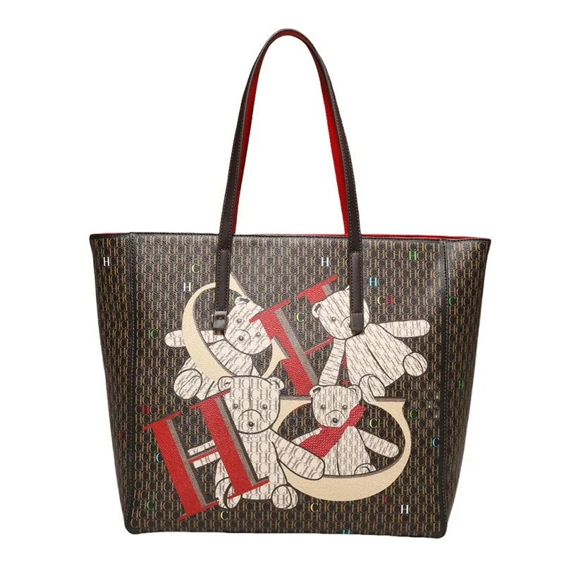 

Женская сумка высокого качества с буквенным принтом, дизайнерская сумка на плечо, превосходная модная сумка через плечо большой вместимости, темперамент