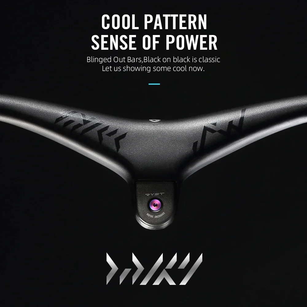

2024 RYET Mtb Handlebars And Stem 28.6mm-17° Carbon Integrated Handlebar For XC Mountain Bike 400~440 70/80/90/100mm With Spacer