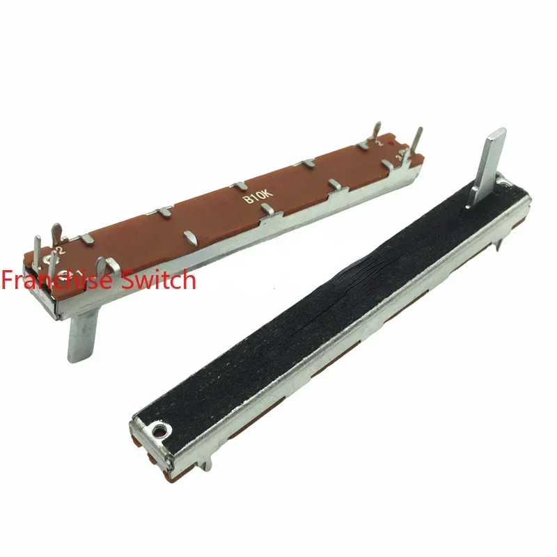 10PCS Total Length: 75MM B10K Stroke: 60MM, Single Connection, 3-pin Mixer, Straight Sliding Pusher