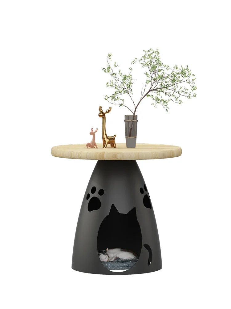 

Cream wind cat nest coffee table living room small apartment pet shop round creative personalized villa can be stored