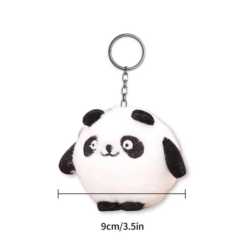 Pluszowa Panda breloczki Plushie brelok do kluczy z ozdobą miękki plecak Panda wisiorek Panda wypchany miś brelok do telefonu