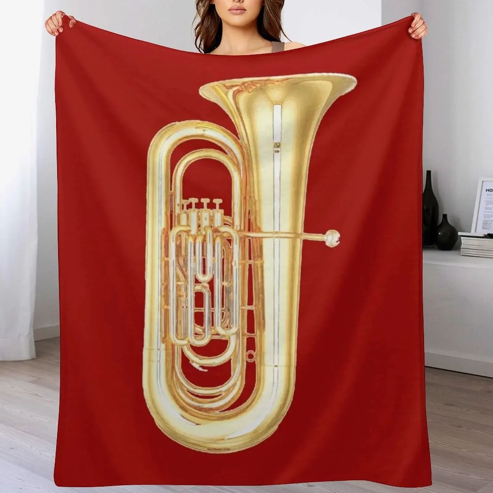 

Tuba Toothpaste Throw Blanket Plush Personalized Gift Bed Fashionable for winter Blankets