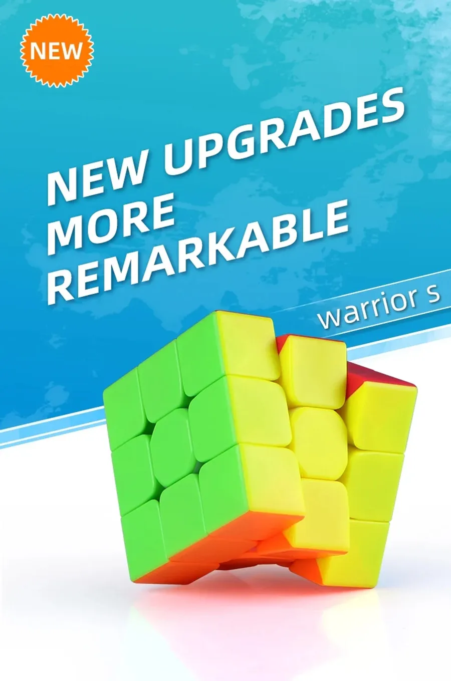 QiYi Speedcube Warrior S 3x3 Zauberwürfel Stickerless Professionelles 3x3 Geschwindigkeitspuzzle 3×3 Kinder Cubo Magico für Spiele – Detail 1