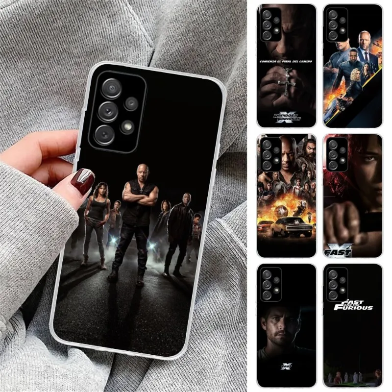 Fast and Furious Smart Phone Case for Samsung Galaxy S23 S22 S21 Plus Ultra A12 A32 A53 Clear Phone Cover Funda