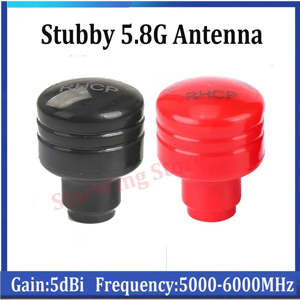 2PCS Super Mini Stubby 5.8G Antenna 5dBi RHCP RP SMA/SMA Transmitter Antenna 5000-6000MHz Frequency for RC FPV Racing Drone Part