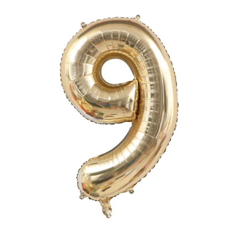 1 Stück 40 Zoll großer weißgoldener hellgoldener Folienballon mit Zahlen für Mädchengeburtstage, Helium-Ballon mit großen Zahlen 0-9 zur Dekoration