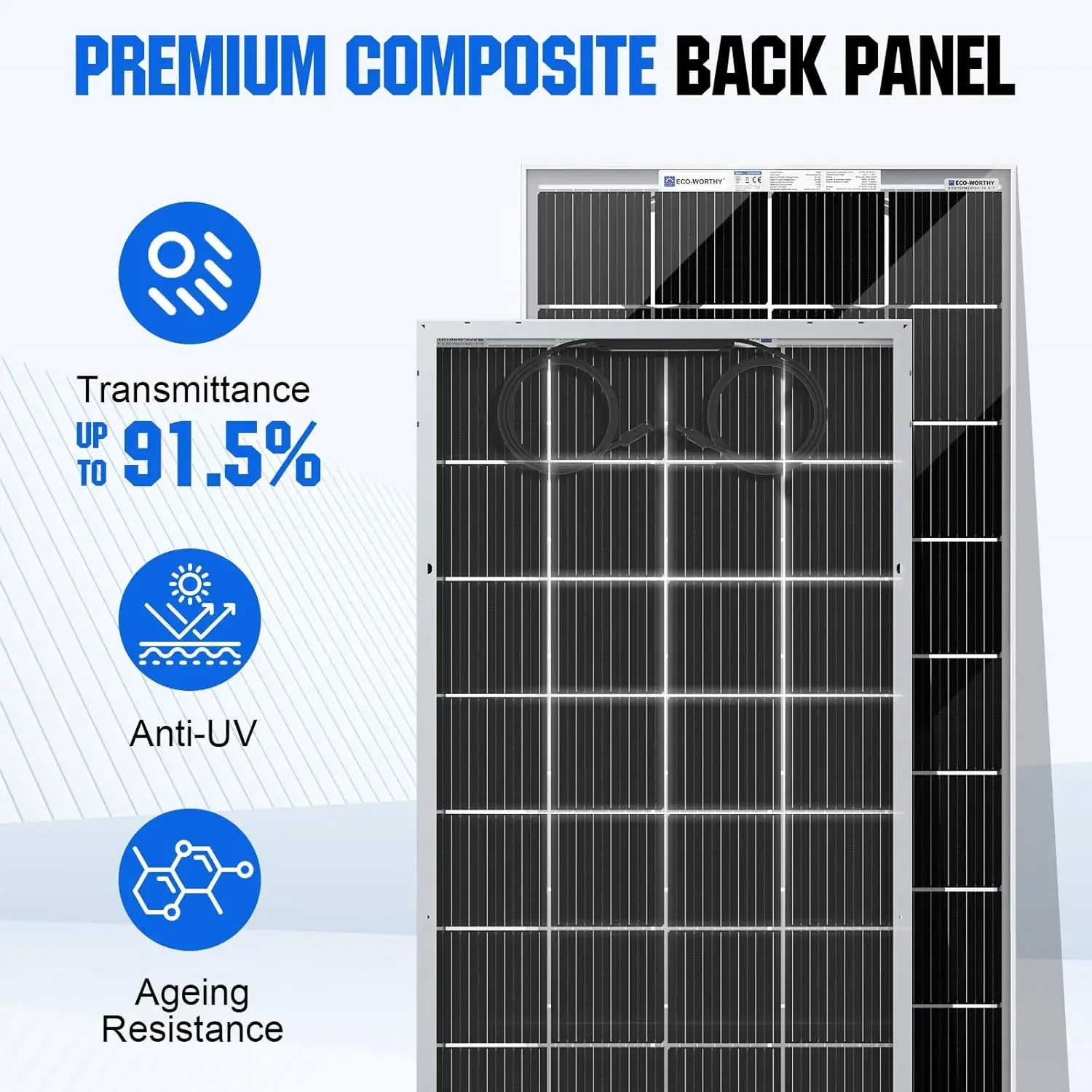 200 Watt bifacial Solar panel 2 stücke Watt 12 Volt mono kristallines Solarpanel-Modul netz unabhängige PV-Leistung für zu Hause, Camping