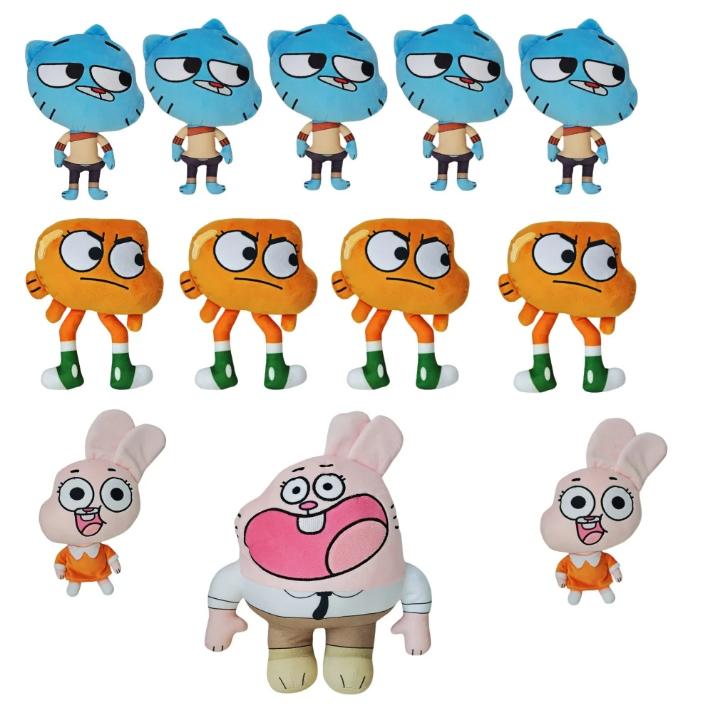 

25cm Cartoon Amazing World Of Gumball Darwin Anais Plush Toys Cute Cat Bunny Stuffed Toy Birthday Present Gifts For