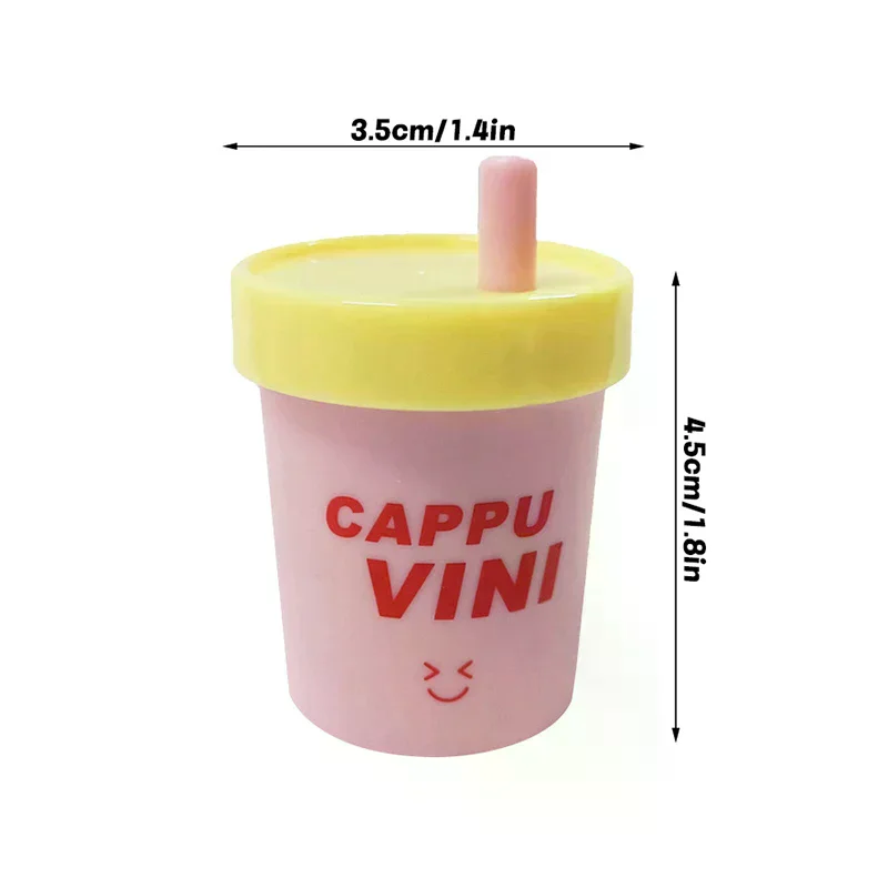 Cappuvini Cute Little Milk Can Shape Lip Gloss Moisturizing Mirror Water Lip Gloss Sexy Red Lip Tint Lip Balm Lip Makeup
