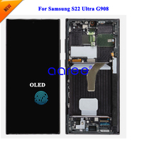 6.67' OLED LCD Screen+ Back Cover For Samsung S22 Ultra 5G LCD For Samsung S22 Ultra S908 LCD Screen Touch Digitizer Assembly