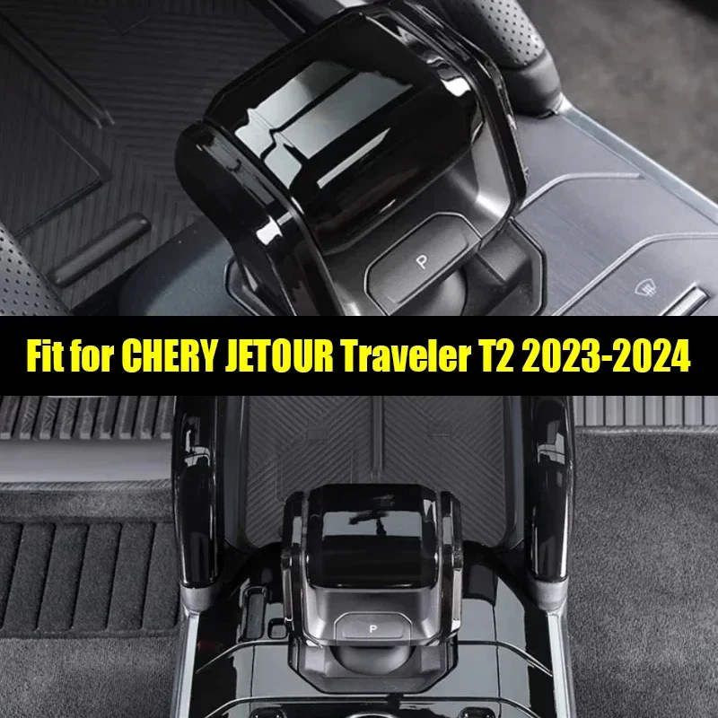 New! Car Steering Wheel Stickers Suitable for CHERY Jetour Traveller T2 2023 2024 Center Console Armrest Trim Black Warrior Kit