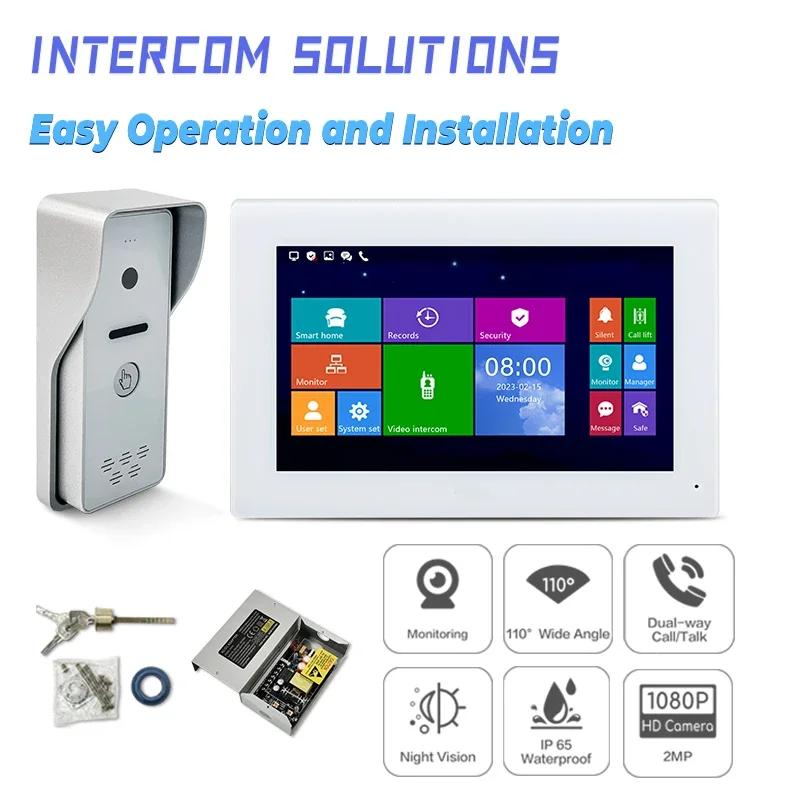 

Competitive Price Touch Screen Wired Home Door Ip Video Phone in China Factory