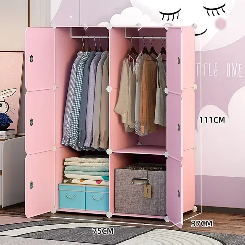 Kids Simple Closet Storage Organizer Bedroom Clothes Partitions Wardrobe Cheap Modern Minimalist Guarda Roupa Salon Furniture