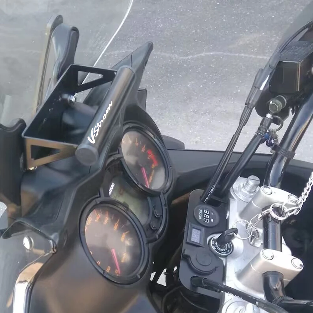 FOR Suzuki V-Strom 650 DL 650 ABS DL1000 VStrom 1000 650 2002-2012 Smart Phone Stand Holder GPS Navigation Plate Bracket 2024 - Image 2