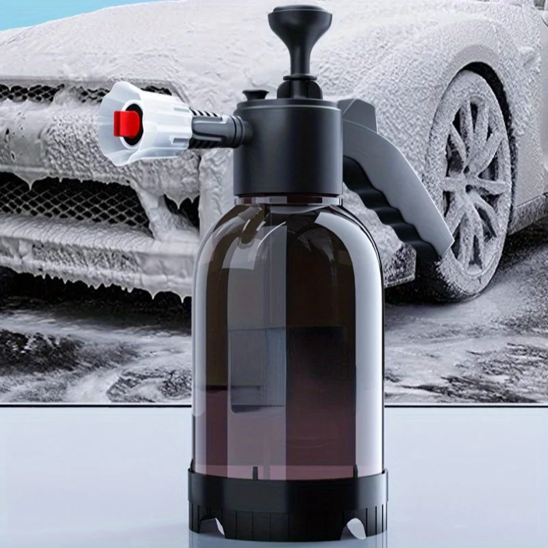 2L Handheld Foam Sprayer for Car Washing - Hand Pump Foam Cannon with Ergonomic Handle, for Cars,  Motorcycles, Home Cleaning.