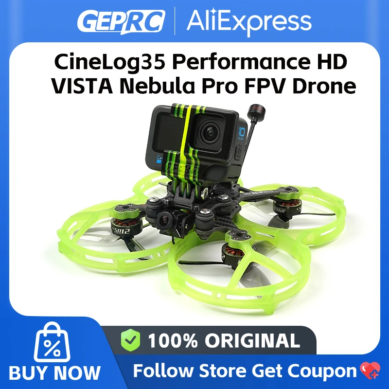 GEPRC CineLog35 Performance AVATAR HD GEP-F722-45A AIO Walksnail Avatar HD Camera VTX Kit 2105.5 2650KV 6S 3.5inch FPV Cinewhoop - image 1 of 6