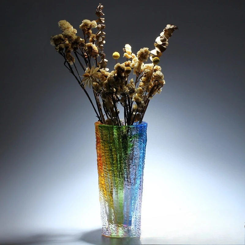 Glass large vase ornament glass handicrafts living room dining table flower arrangement