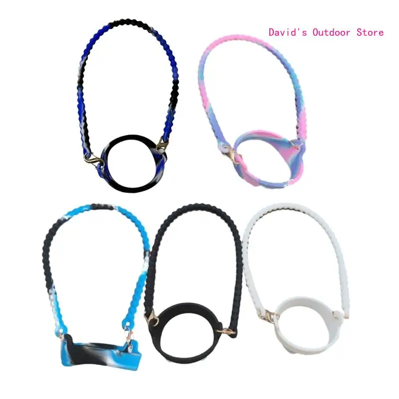 Silicone Water Bottle Handle Grip Holder Bright Color Water Bottle Sling Lanyard X3UA