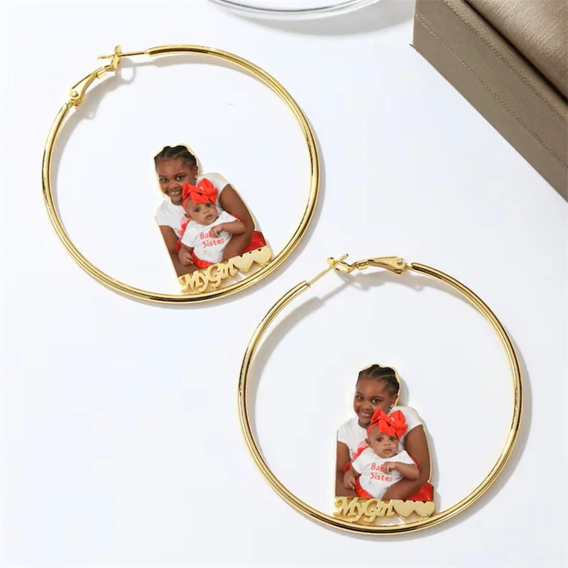 Earring Customization Custom Earrings With Provided Pictures High - Quality Picture - Based Earring Customization Mother's Day