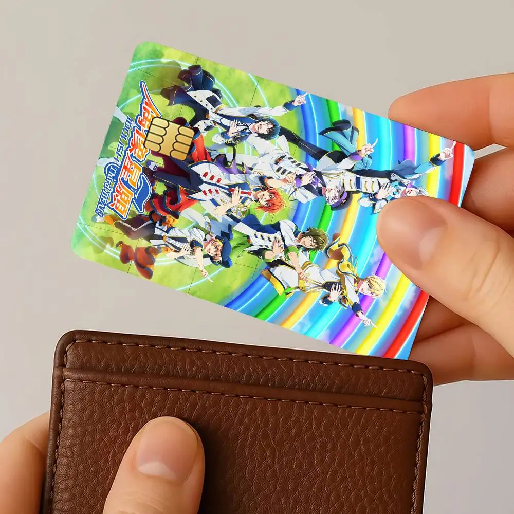Anime IDOLiSH7 Third Beat Credit Card Stickers Skin for Bank Debit Decorative Protection 4PCS Anti-scratch Waterproof