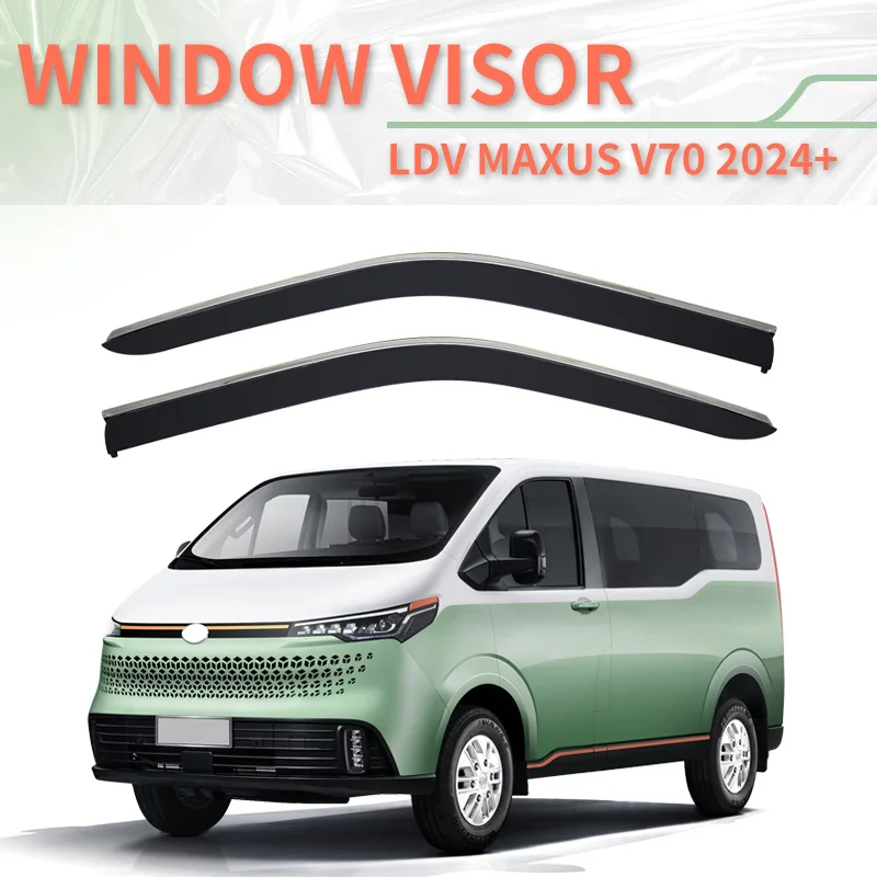 

For LDV MAXUS V70 2024 Plastic Window Visor Vent Shades Sun Rain Deflector Guard For LDV MAXUS V70 2024