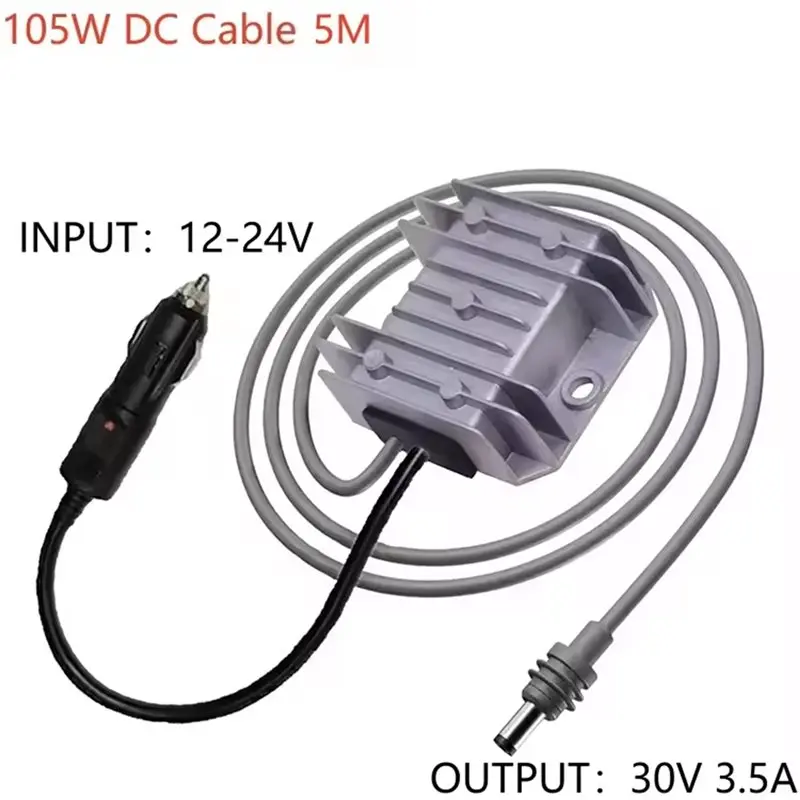 A60E-105W DC-DC Converter 12V/24V To 30V 3.5A Adapter 5-Meter DC Cable For Starlink Mini Car And Home Use