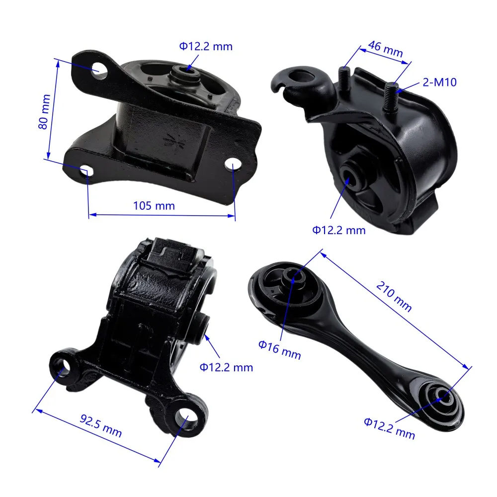 4X Engine Motor Trans Mount Fit For 1990-1993 Honda Accord 2.2L Manual 50805SM4010, 50820SM1000, 50810S30980, 50830SM1000