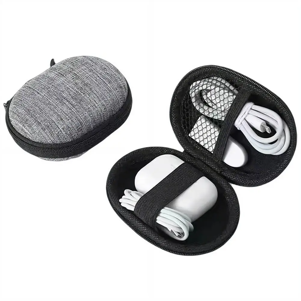 Business Headphone Bag Portable Zipper Earphone Storage Bag Charging Cable Organizer Bag Small Digital Accessories Storage Pouch view 6