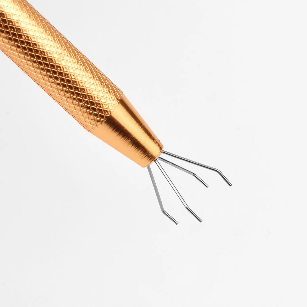 

Professional Beads Grabber Durable Stainless Steel Body Piercing Tool 4 Prongs Gripper Lightweight Small Size Bead Holder Pick