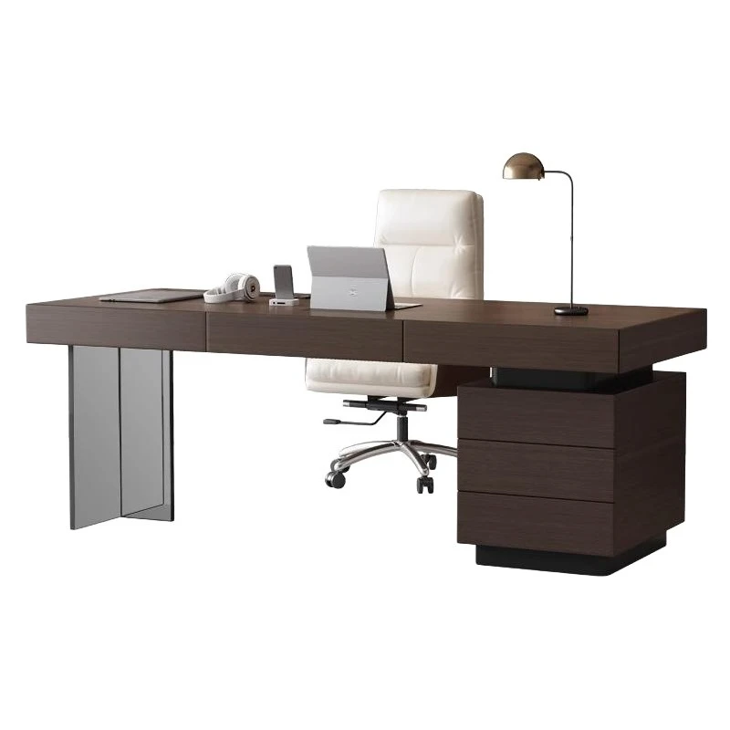 Italian minimalist acrylic desk home study high-end writing table designer boss office computer desk