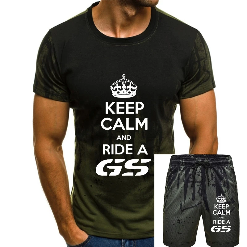 Camiseta a la moda para motociclista, camisa para mantener la calma y montar a GS, R 2020, regalo para motociclista, 1200