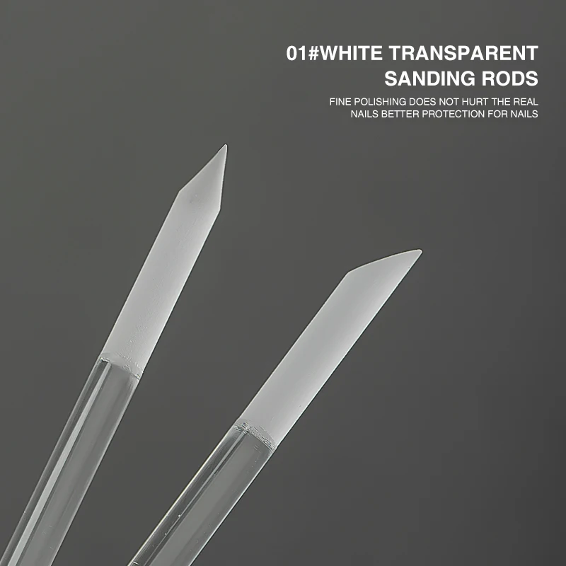1 Stück Glas-Nagelhautschieber, rutschfest, transparent/farbverlaufend, doppelseitiger professioneller Präzisions-Nagelhautentferner – Detail 1