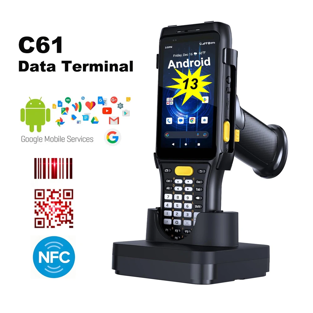 Chainway C61 Long Distance Android PDA Handheld Barcode QR Code Reader Logistics Warehousing Data Collector Terminal