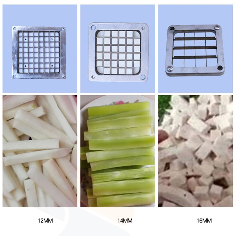 قطاعة شرائط الخضروات التجارية، قطاعة أوتوماتيكية، قطاعة البطاطس الكهربائية، قطاعة الكسافا الاحترافية لقطع الخضروات