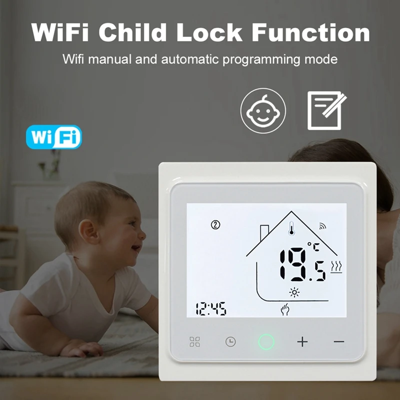 ABGR-16A tuya inteligente wifi termostato de água elétrica quente piso aquecimento água caldeira gás controlador temperatura para alexa