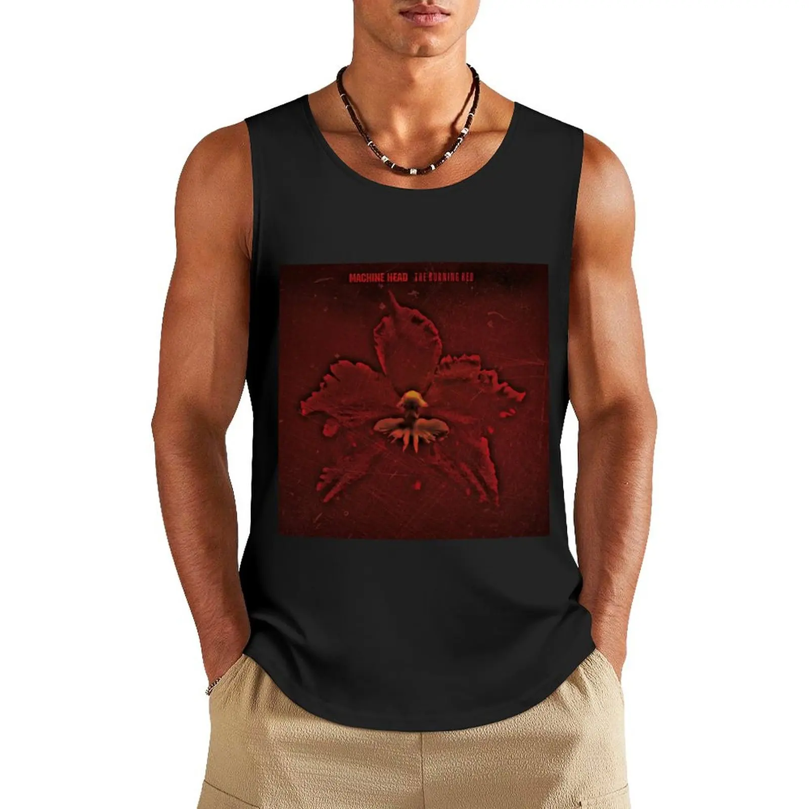 

Machine Head the burning red Tank Top t shirt gym Man sleeveless shirt