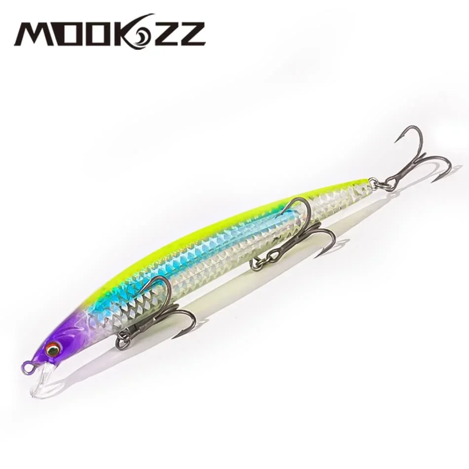 Imagem -06 - Mookzz-minnow Flutuante Isca de Pesca Wobble Isca Crankbait Minnow Minnow Hard 125 mm 13.5g