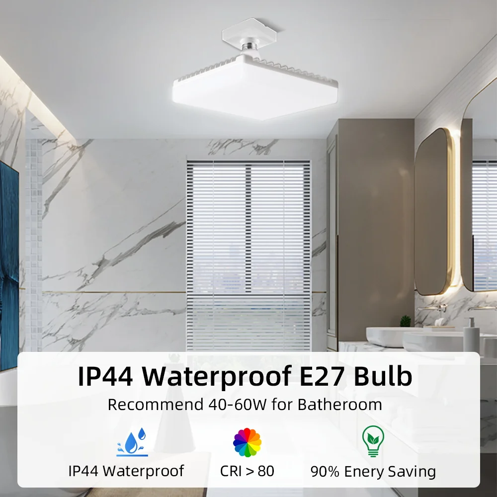 

E27 LED Light Bulbs Square Ceiling Lighting for Living Room 220V Energy Saving Garage Lights 30W 40W 50W 65W Spotlight Led Bulb