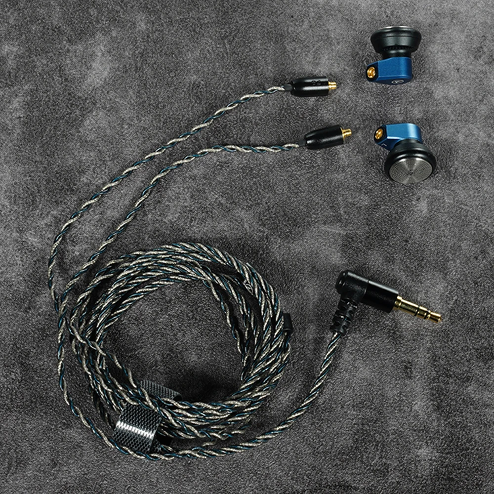 Yincrow Calf Metal HIFI Flat-Head Earphone 14.6mm Dynamic Drive Earbud Detachable MMCX Music IEM 3.5mm/4.4mm Optional YD30 EB2S