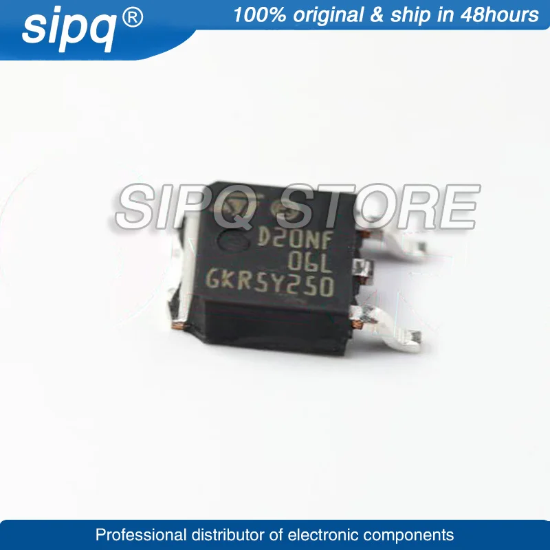 

10PCS/LOT STD20NF06LT4 D20NF06L 100%New&Original ST Trans MOSFET N-CH 60V 24A Automotive 3-Pin(2+Tab) DPAK T/R