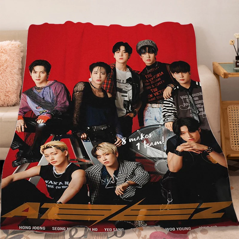 

Flannel Blanket A-Ateezs Sofa Winter Warm Blankets Microfiber Bedding King Size Blanket Fluffy Soft Blankets Knee Bed Fleece Nap