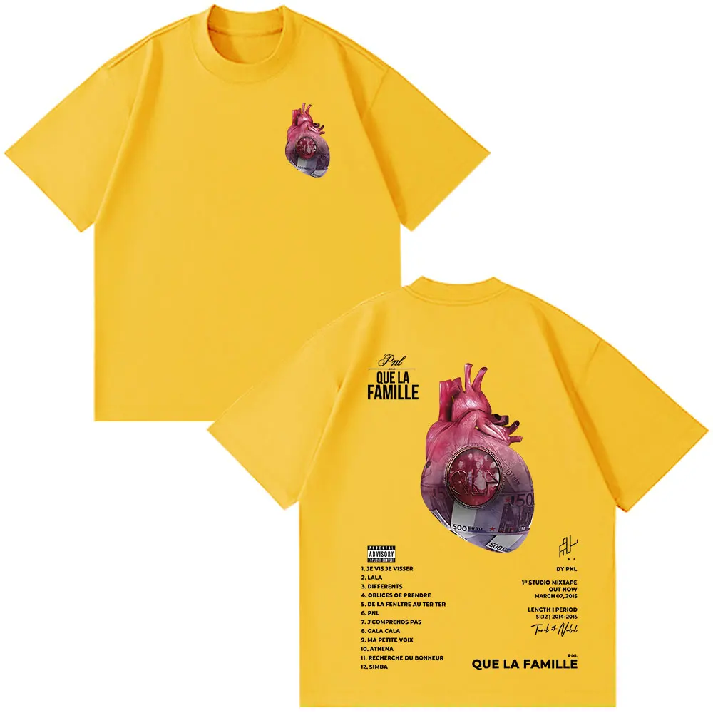 French Rapper PNL Que La Famille Le Monde Chico T-shirt Men Women Hip Hop Fashion Short Sleeve T-shirts Cotton O-Neck T Shirts view 6