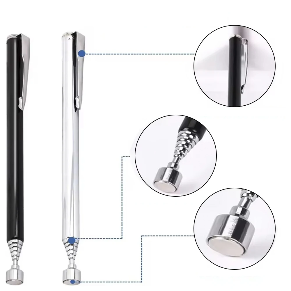 

Auto Mini Portable Telescopic Magnetic Magnet Pen Handy Tool Capacity for Picking Up Nut Bolt Screws Extendable Pickup Rod Stick