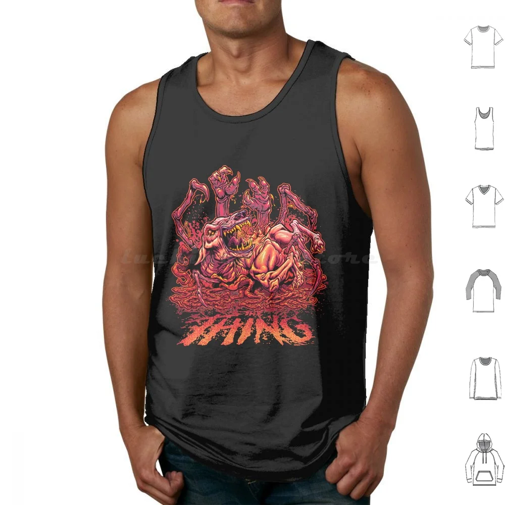 Dog-Thing Tank Tops Print Cotton Hellraiser Clive Barker Horror Horror Movies Movie Parody Pinhead Hellraiser Puzzle Box