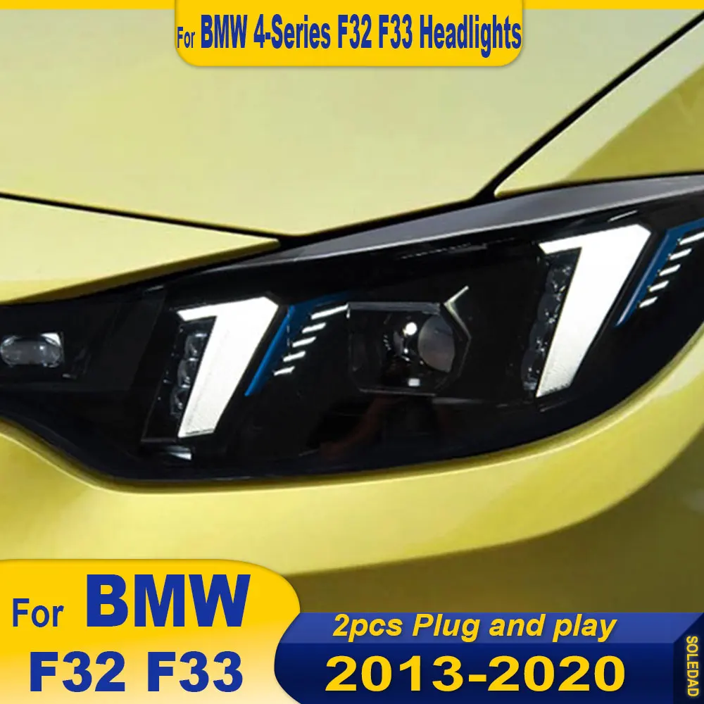 Car Full LED Headlight Light Assemblies For BMW 4 Series F32 F36 F82 2013-2019 Auto Fog DRL Brake Turn Signal Lamp Plug and Play